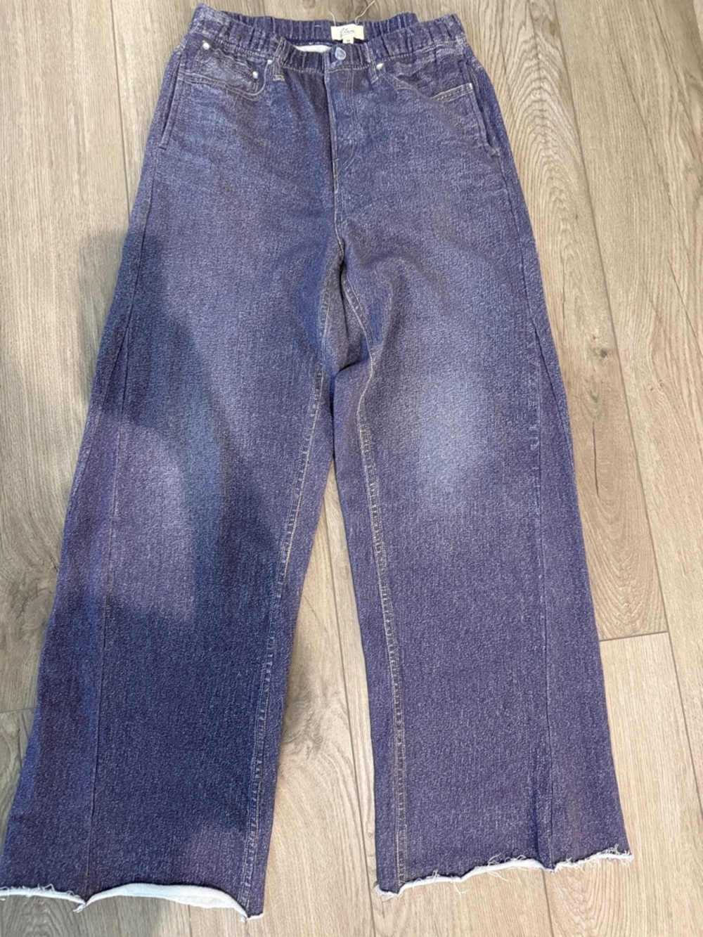 Elan sweat pant jean Wide Leg Dark Indigo Jeans